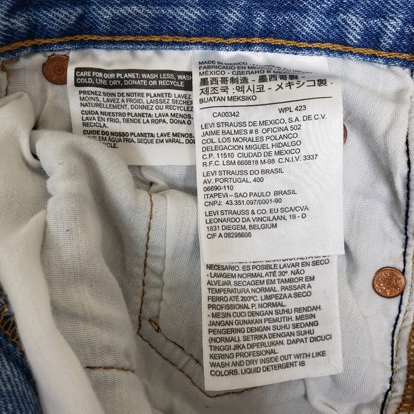 Levi's Premium 501 Skinny Button Fly Jeans Womens 25 - Picture 11 of 13